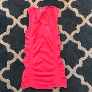 Athleta coral ruched workout tank top size xs